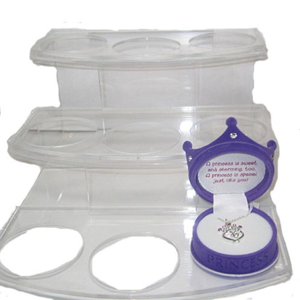 3 Tier plastic displays holds items